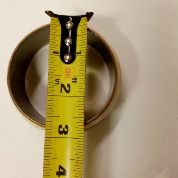 Vintage Peacock Bangle Bracelet Feathers Brass Gold Tone Enamel Unique - Picture 3 of 4